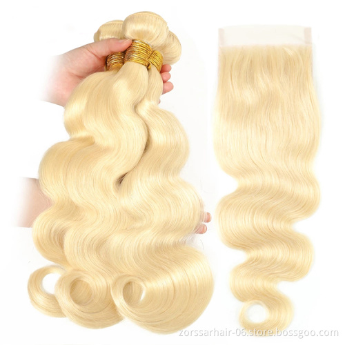 Usexy Hair Blond Cuticle Aligned Raw 613 Virgin Hair Bundles With Frontal/Closure,Wholesale Bundle Virgin Hair Vendor